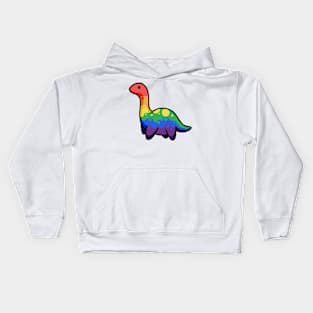 Rainbow Dinosaur, Dino, Pride, LGBTQ+ Kids Hoodie